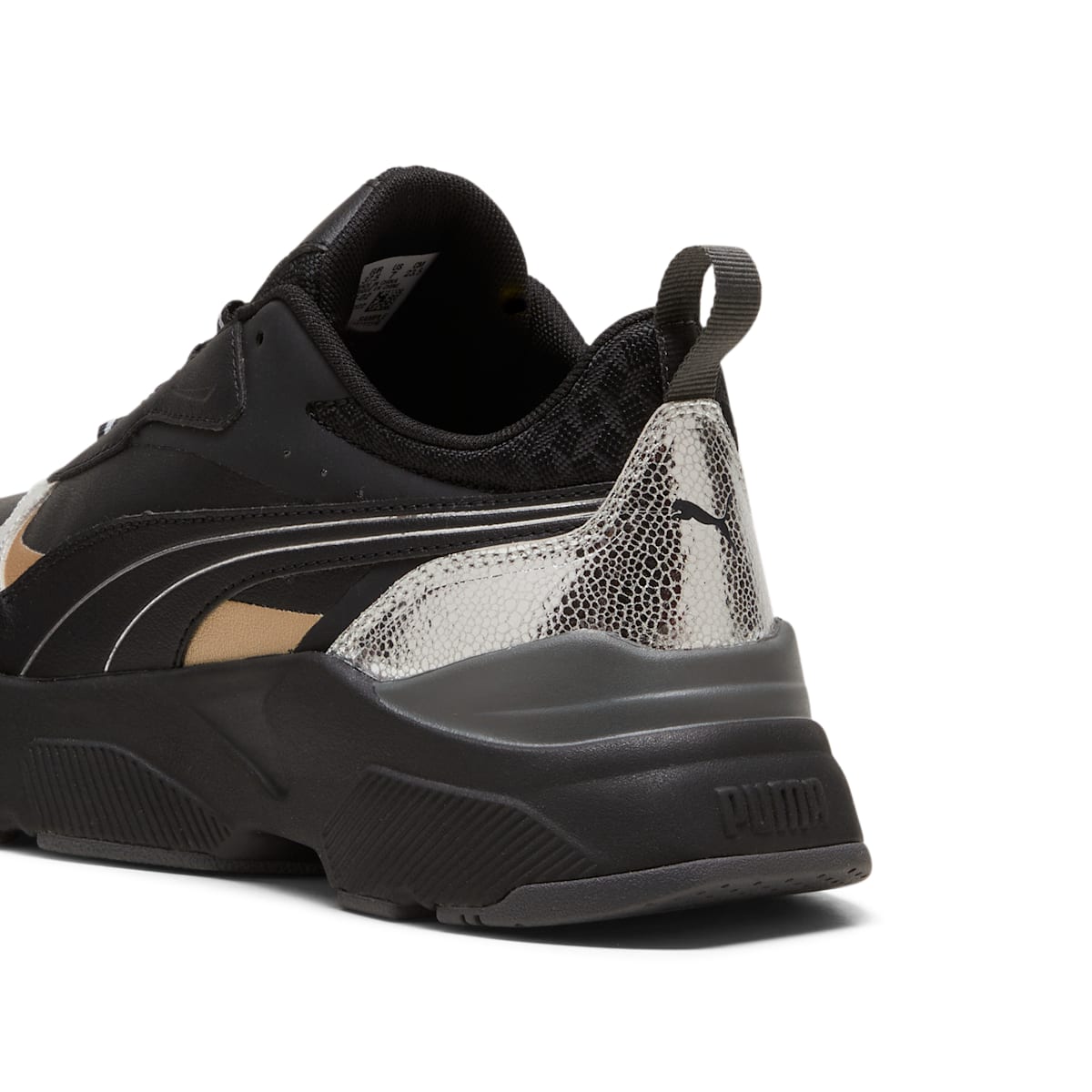 (WMNS) PUMA Cassia 'Metallic Shine Black Gold' 395267-02