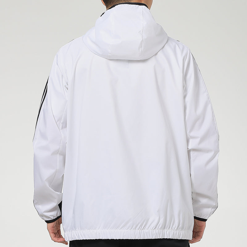 adidas Men's Sport Woven Windbreaker Jacket White GQ0623