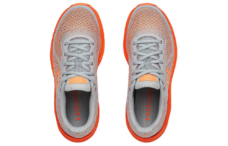 (GS) Under Armour Liquify Sports Shoes Gray/Orange 3022875-101