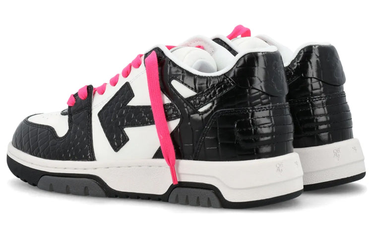 (WMNS) Off-White Out Of Office Croc-Effect Sneakers 'Black Pink White' OWIA259S23LEA0060110