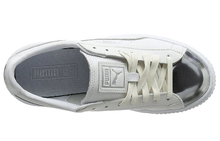 (WMNS) PUMA Basket Skate shoes 'White Silver' 366169-01