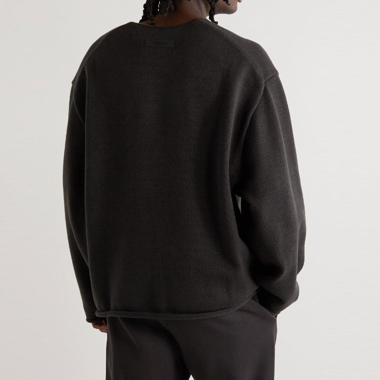 Fear of God Essentials SS22 Raw Edge Sweater Iron 1977 FOG-SS22-010