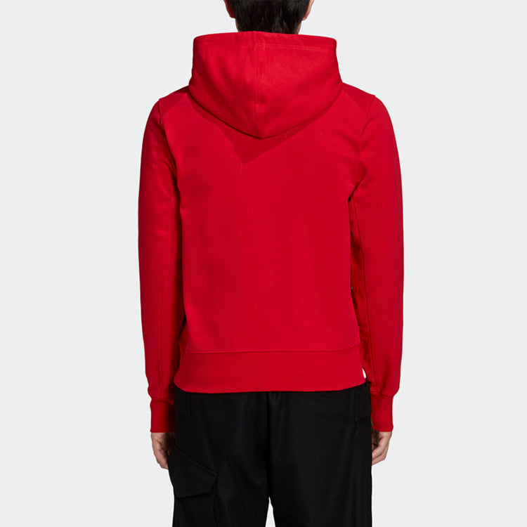 Men's Y-3 Solid Color Casual Hooded Zipper Jacket Red GK4482