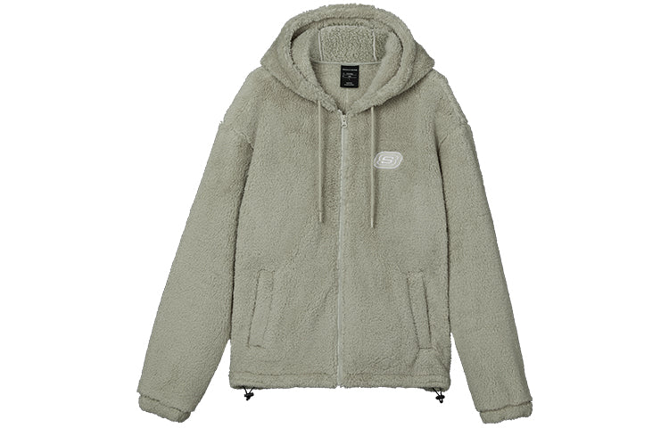 Skechers Faux Lambswool Warm Casual Jacket 'Olive Green' L122U267