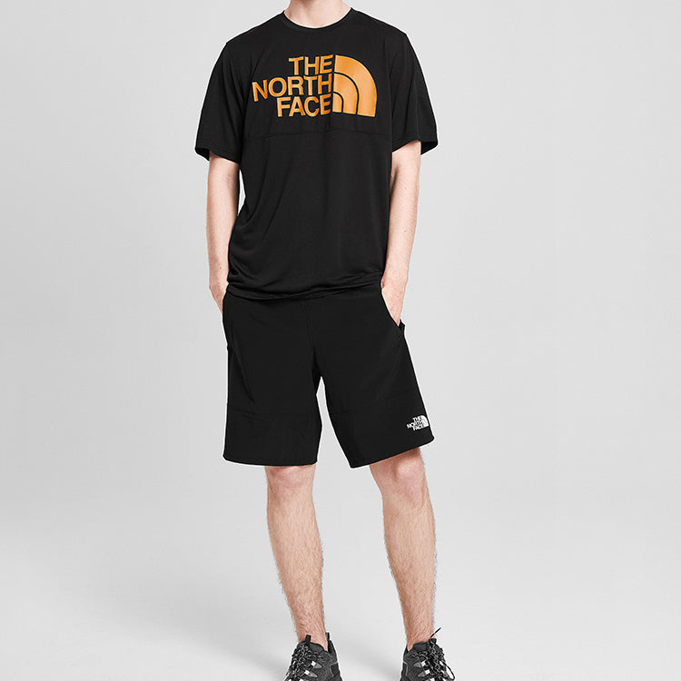Men's THE NORTH FACE Outdoor hygroscopic Sweat-Wicking Short Sleeve Black 49A5-PG7