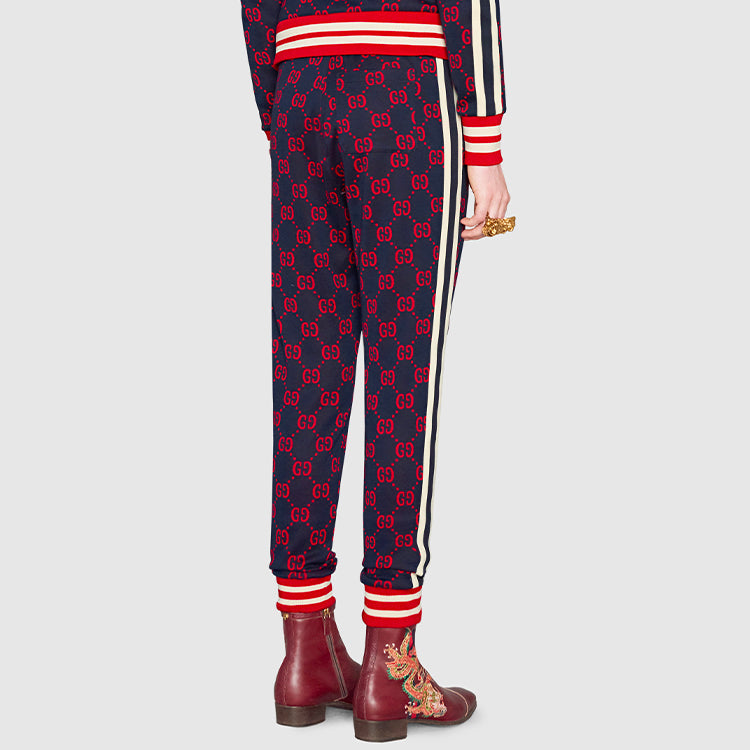 Gucci GG Jacquard Jogging Pant 'Red Blue' 496920-X9L13-4330