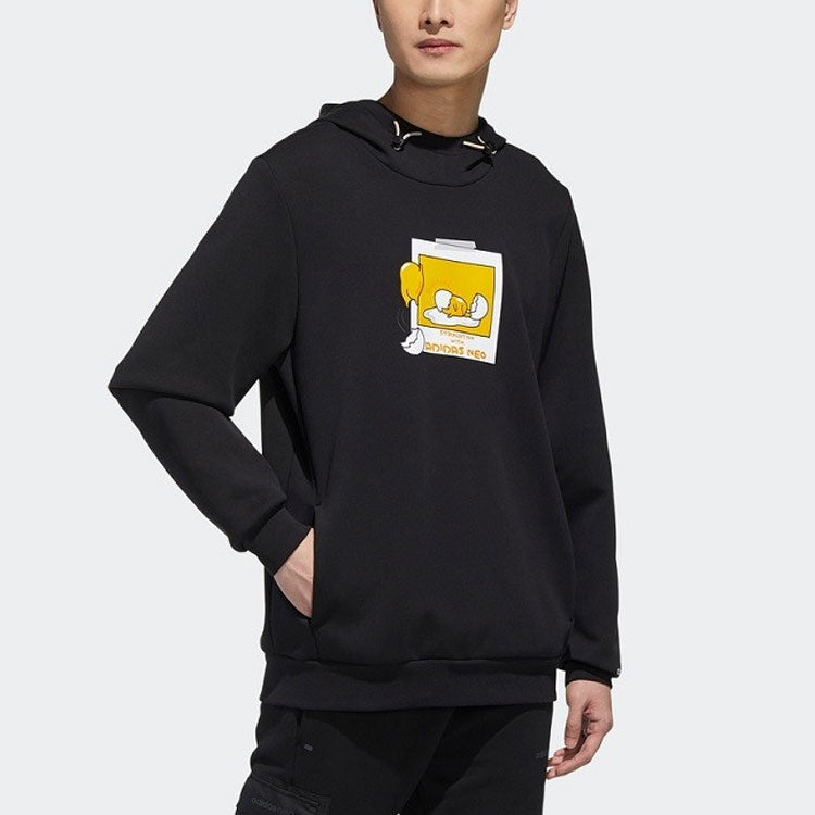 adidas neo x Yellow Crossover Casual Sports Long Sleeves Pullover Black GL7225