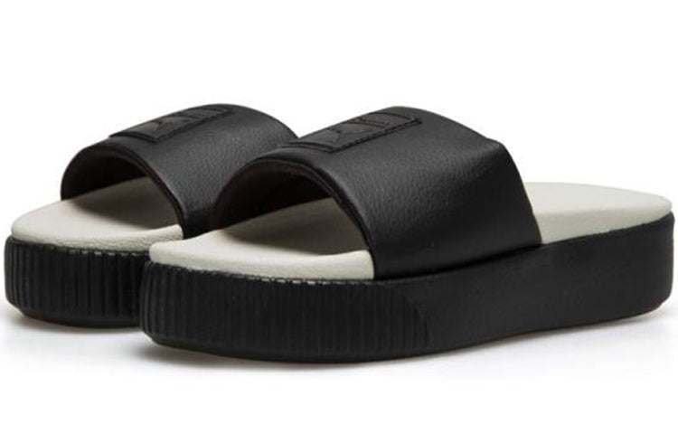 (WMNS) PUMA Platform Slide 'Black Whisper White' 366121-04