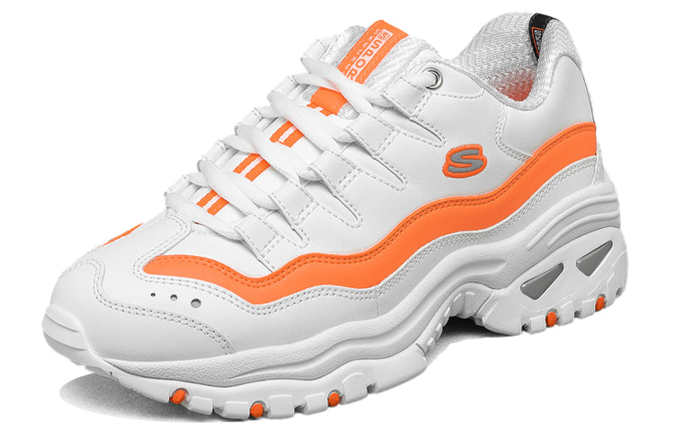(WMNS) Skechers Energy-Over Joy Low-Top Running Shoes White/Orange 13412-WOR