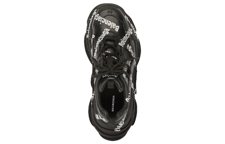 (WMNS) Balenciaga Triple S 'Logotype - Black' 524039W2FAB1090