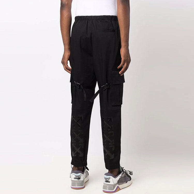 Off-White Arrow Cotton Cargo Pant 'Black' OMCF004F21FAB0011010