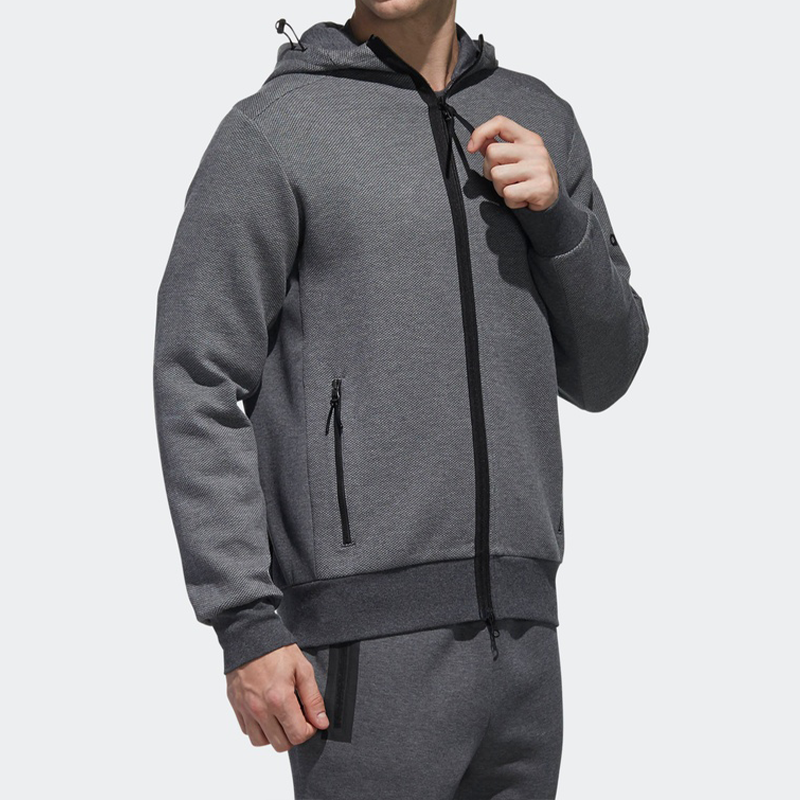 adidas Htt Double Knit Hooded Jacket Gray DW4594