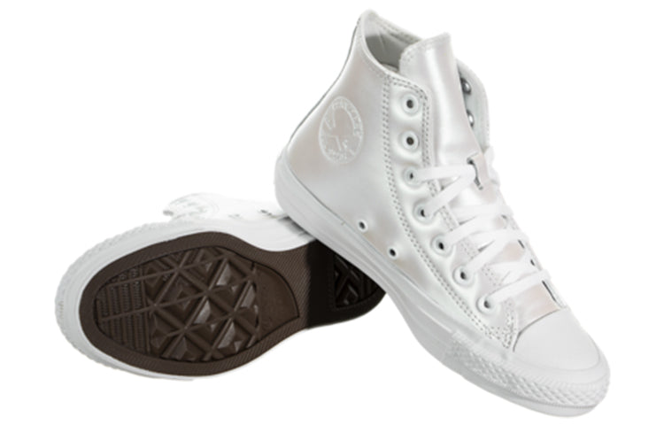 (WMNS) Converse Chuck Taylor All Star Iridescent Leather White 566094C