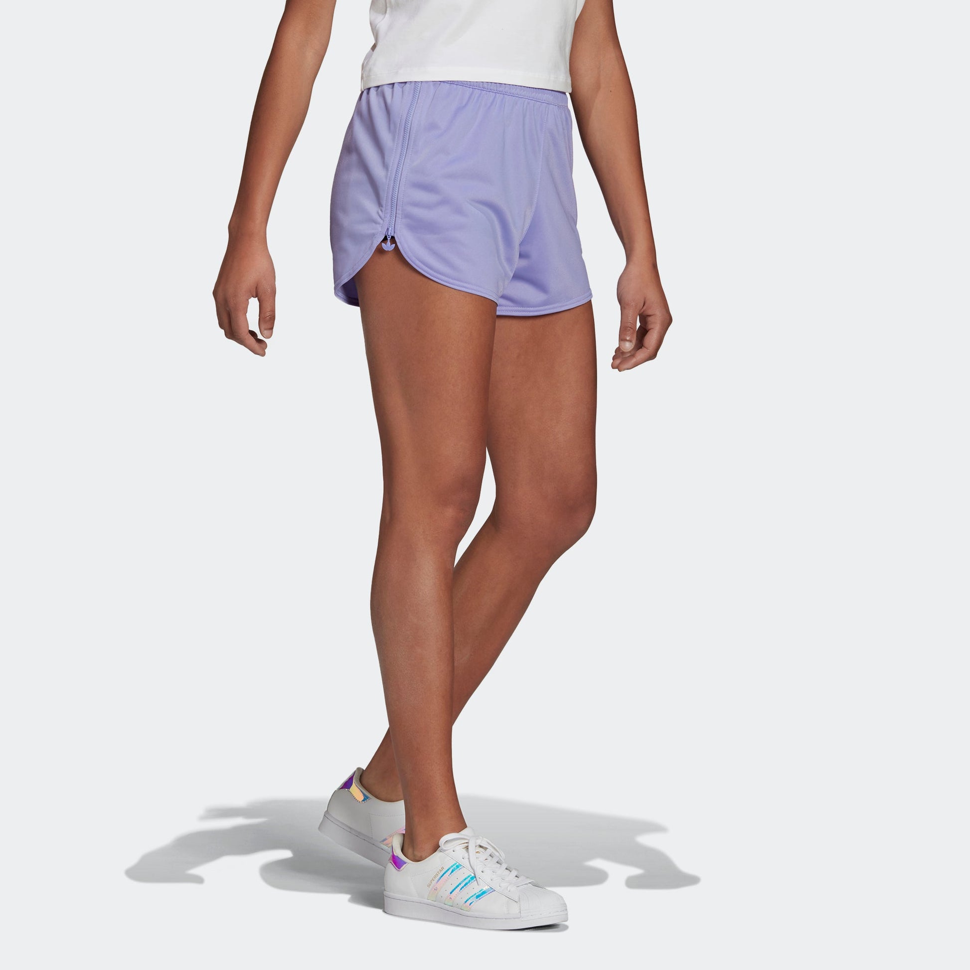 (WMNS) adidas originals Shorts Embroidery Shorts Purple H15806