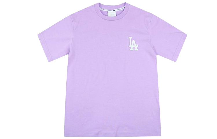 MLB Basic Small Label Embroidered Sports Round Neck Unisex Blue Purple 31TS21931-07V