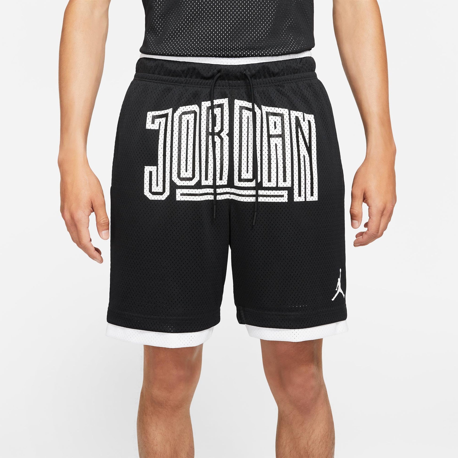 Men's Jordan Sport Dna Contrasting Colors Logo Mesh Breathable Sports Shorts Black DA7207-010