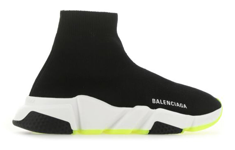 (WMNS) Balenciaga Speed Sneaker 'Black Neon Yellow' 587280W2DB91016