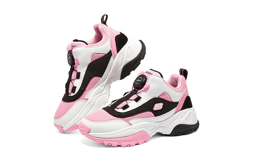 (GS) Skechers Kozmiks 'White Pink Black' 302528L-PKBK