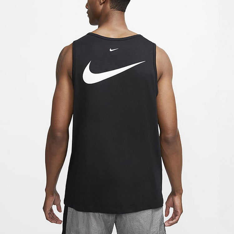 Nike Swoosh Casual Sports Printing Breathable Vest Black CQ5293-010