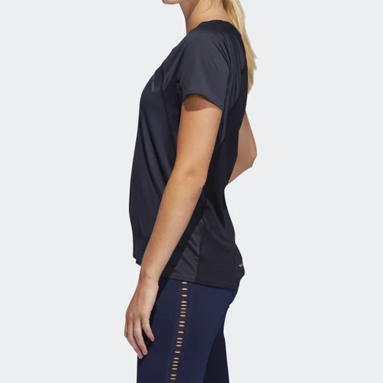 (WMNS) adidas Heat.rdy Tee Running Sports Short Sleeve Black EH4229