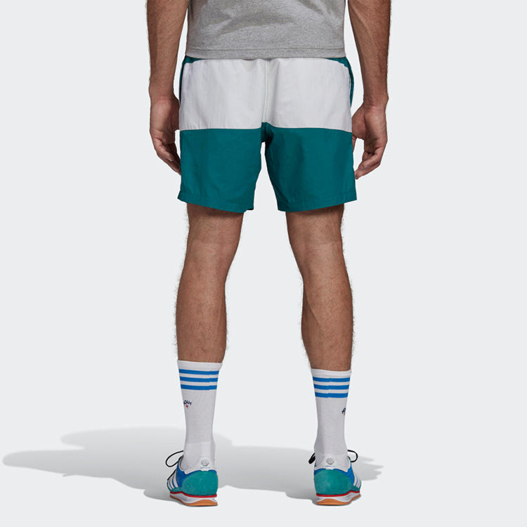 adidas originals x NOAH Shell Logo Trunks 'White Green' GE1259