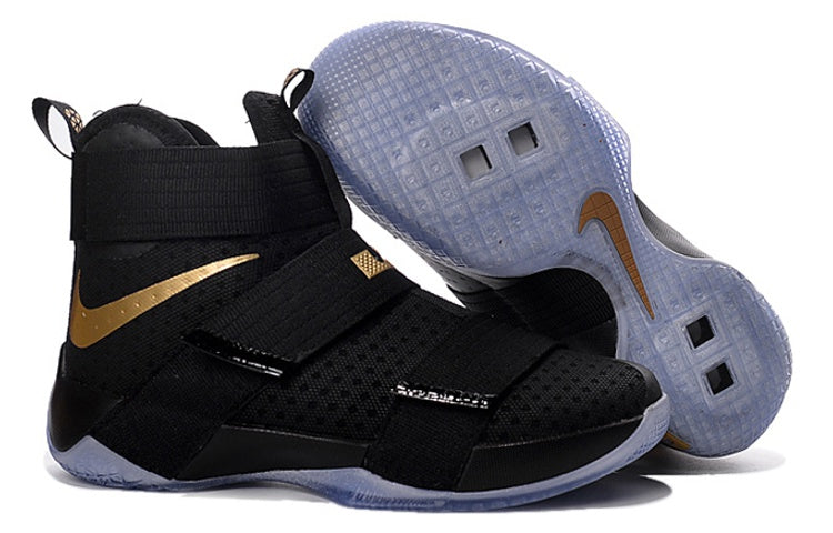 Nike LeBron Zoom Soldier 10 Black Gold 'Black Gold yellow gold' 885682-991