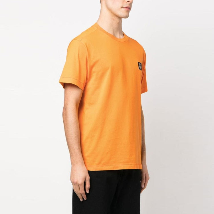 STONE ISLAND Garment Dyed Logo T-shirt 'Orange' 101524113-V0032