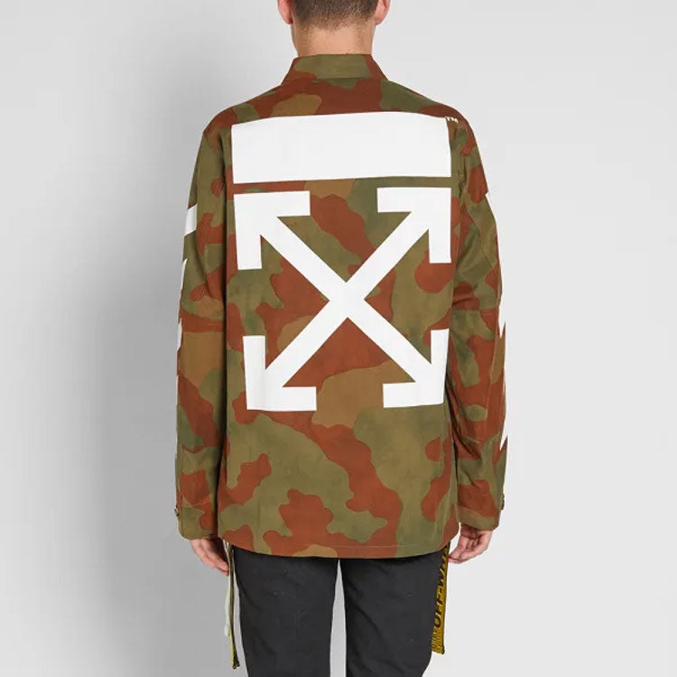 Off-White Mens Arrows Sketch Camouflage Cotton Jacket OMEA007F175640289901
