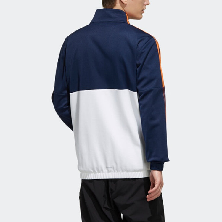 adidas neo Stand Collar Athleisure Casual Sports Stay Warm Running Training Windproof Jacket Blue White EI4648