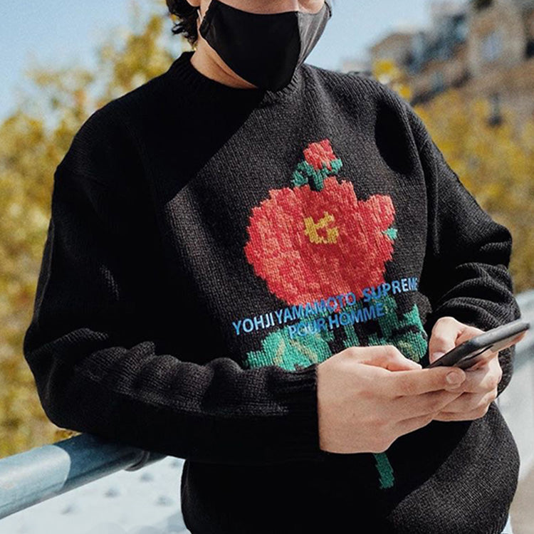 Supreme FW20 Week 4 Supreme x Yohji Yamamoto Crossover Rose Flower Pattern Unisex Black SUP-FW20-097