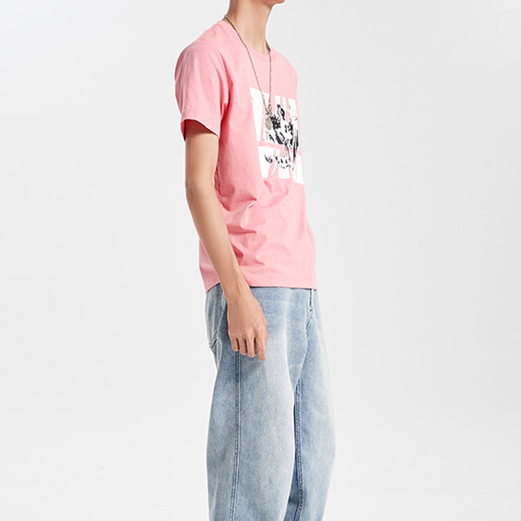 Li-Ning x Disney Crossover Mickey Printing Short Sleeve Apricot Pink AHSQ527-3