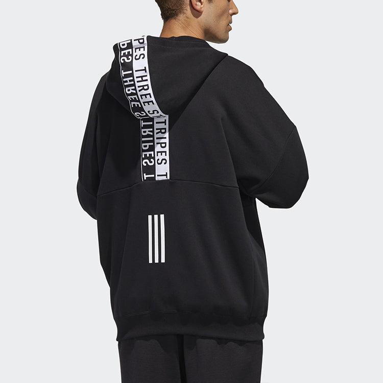 adidas Must Haves Word Sports Hooded Jacket Black GE0384