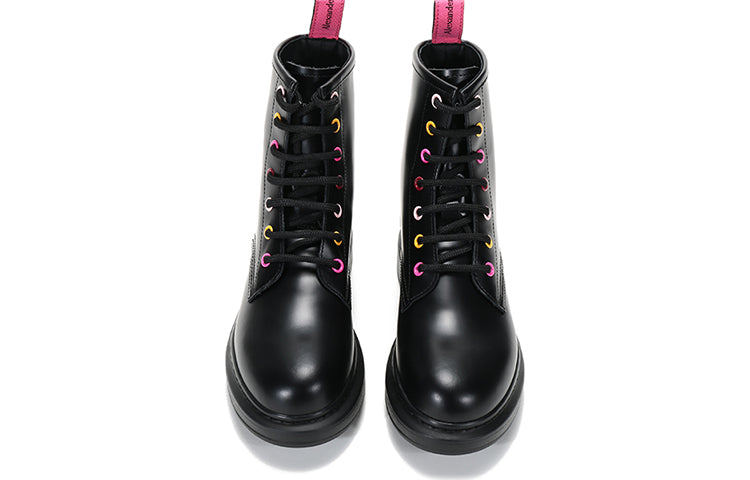 (WMNS) Alexander McQueen Combat Boot 'Black' 586394WHX5L1313