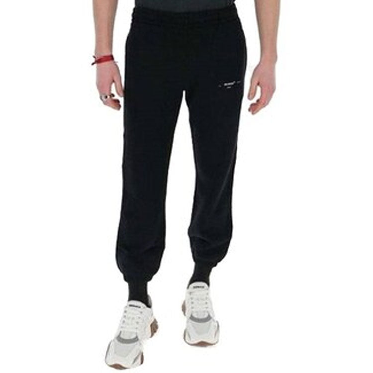 Men's Off-White Logo Printing Solid Color Casual Long Pants/Trousers Black OMCH022R20D250171001