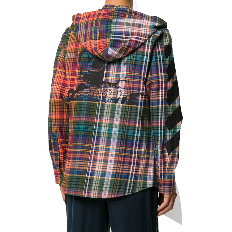 Off-White Fw20 Mens Hoodie Jacket Plaid OMGA125E20FAB0012010