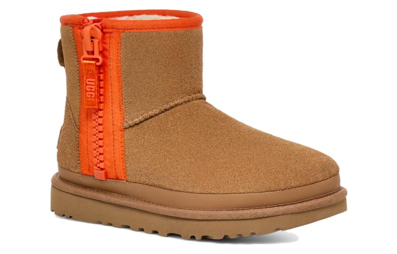 (WMNS) UGG Classic Mini Zipper Tape Logo 'Chestnut' 1144034-CHE