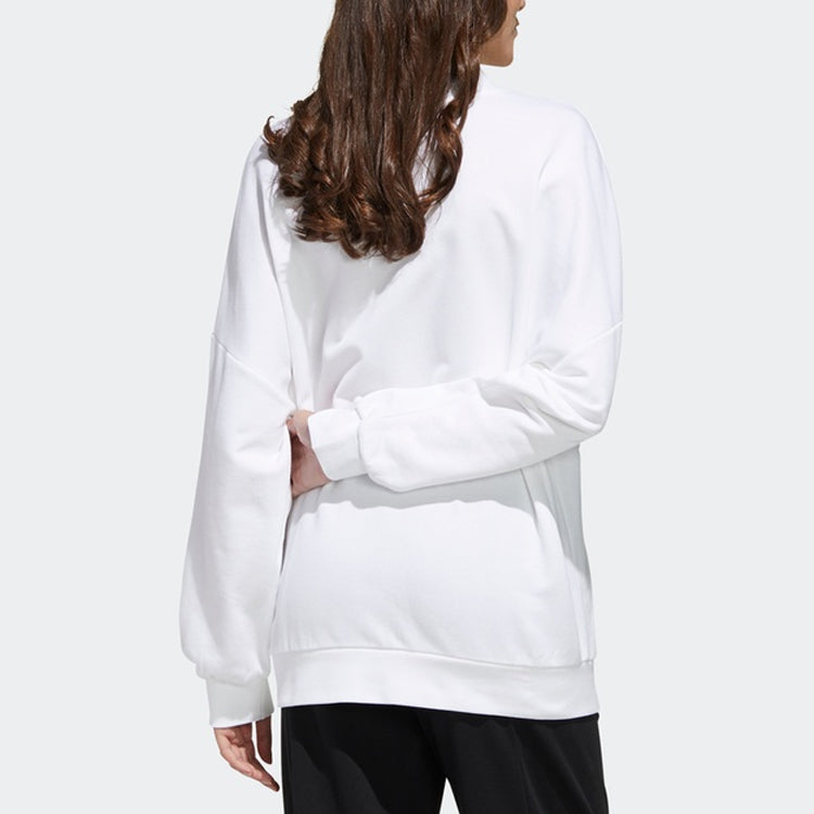 (WMNS) adidas neo Logo Printing Sweatshirt White FU1055
