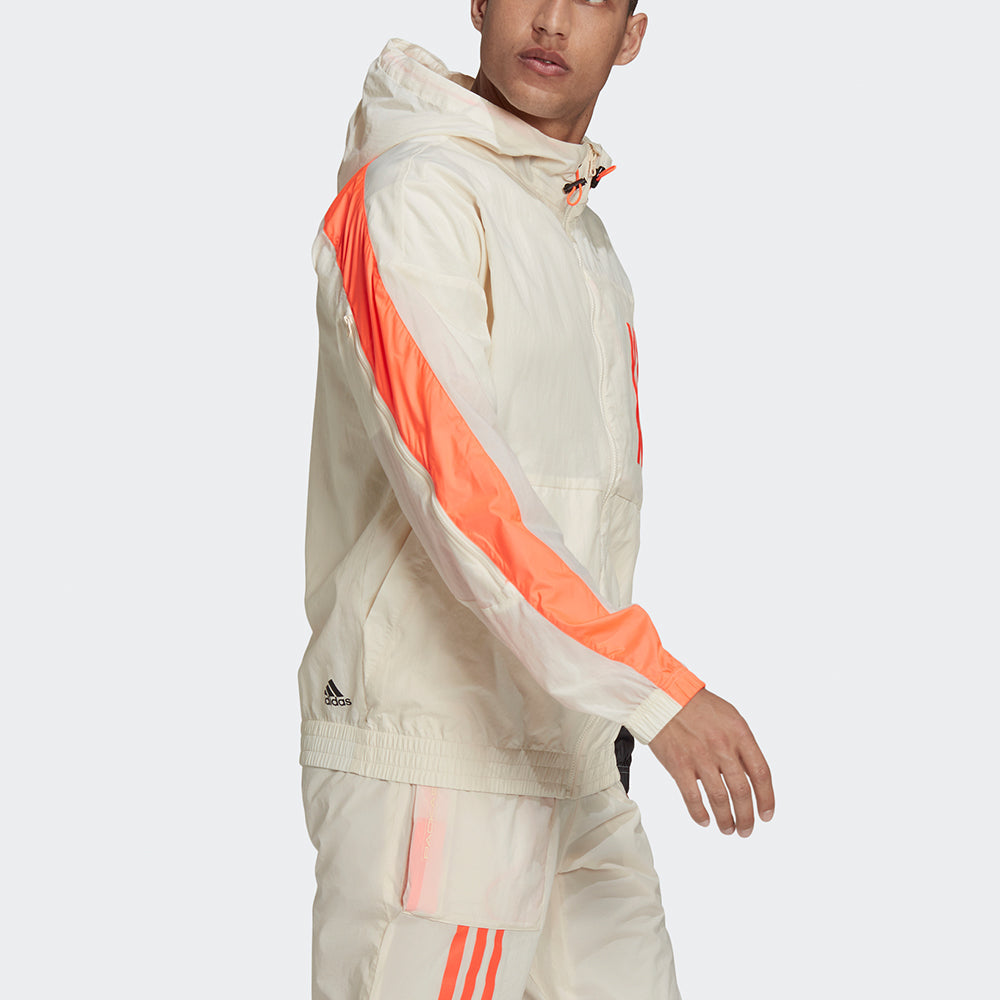 adidas M Wnd Mo Ther Casual Sports Hooded Jacket Creamy White H39836