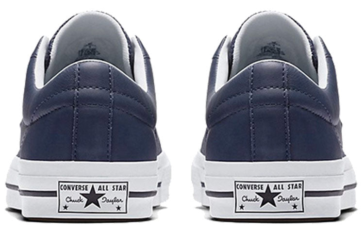 Converse One Star Perforated Leather Low Top Navy 158463C