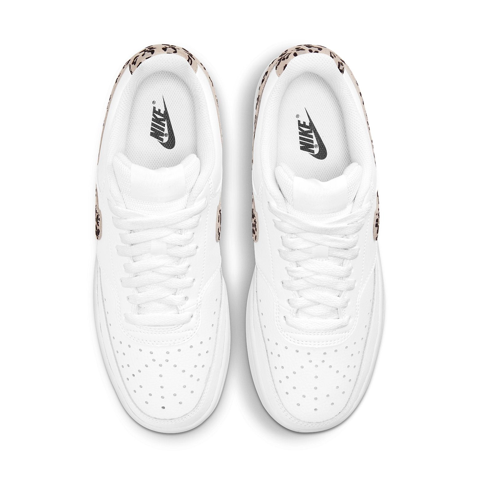 (WMNS) Nike Court Vision Low 'Leopard Swoosh - White' DD9665-100