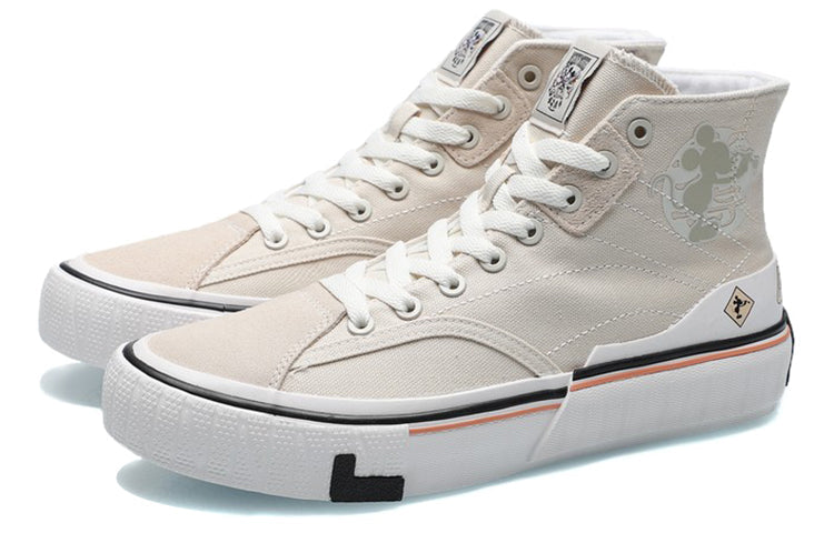 (WMNS) Li-Ning Canvas Hi Shoes 'Beige White' AECR008-2