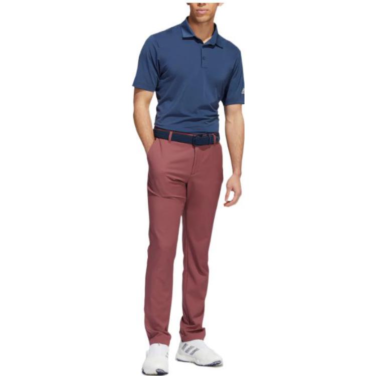 Men's adidas Solid Color Logo Printing Golf Sports Pants/Trousers/Joggers Brown Red HM3231
