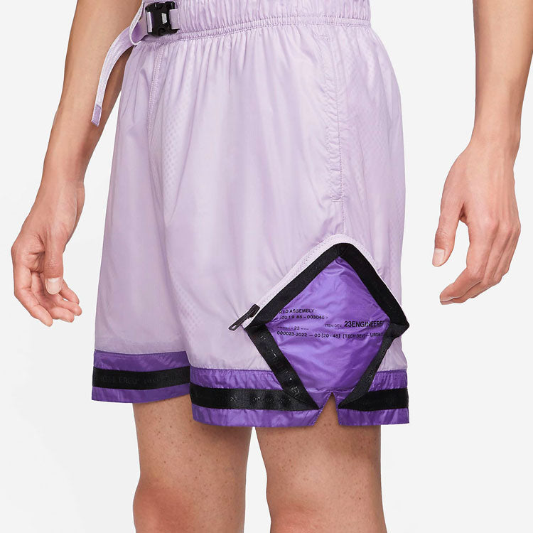 Air Jordan 23 Engineered Splicing Mesh Pocket Woven Sports Shorts Pink Purple DM1391-530