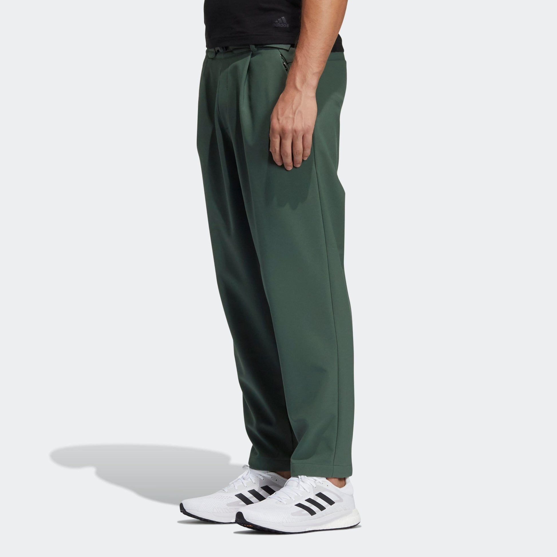 adidas Wj Pnt Wv Warm Solid Color Loose Athleisure Casual Sports Pants Green GP0890