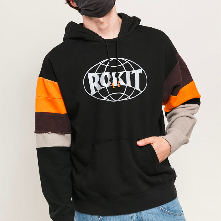 Men's Converse x Rokit Pullover Crossover Splicing Black 10019279-A01