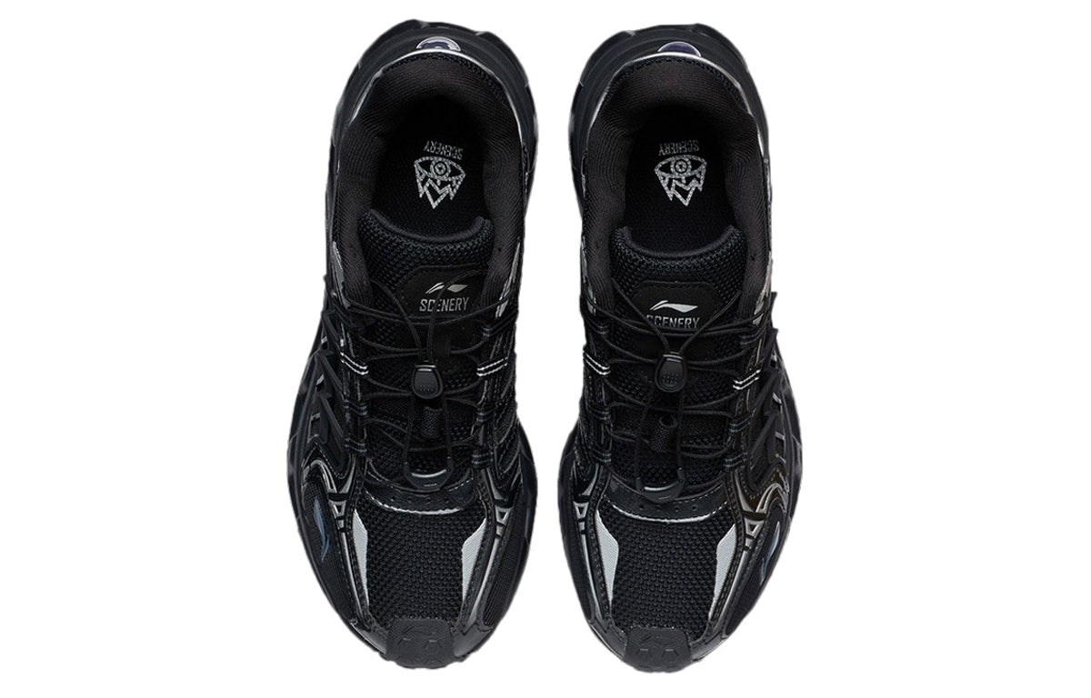 (WMNS) Li-Ning Scenery Low 'Black Silver' AGLR106-2