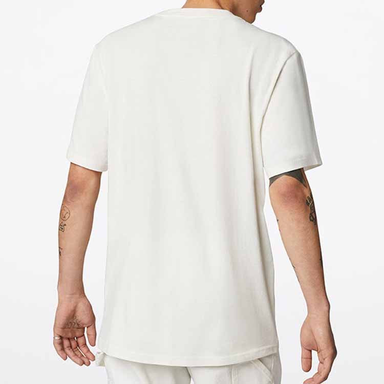 Men's Converse Renew Alphabet Printing Short Sleeve Creamy White 10019649-A02