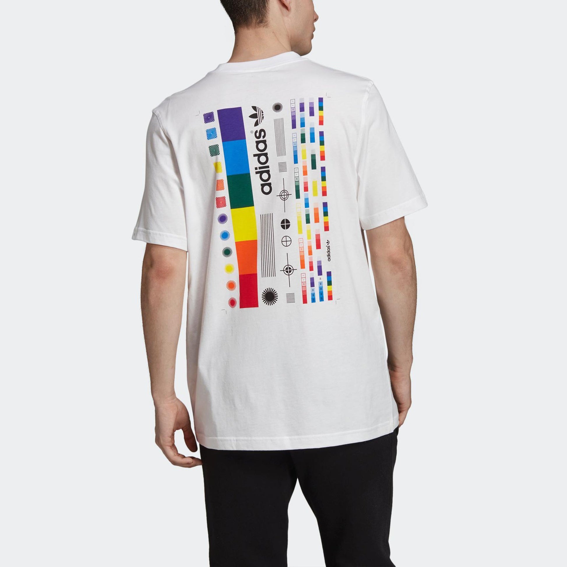 adidas originals Spectrum Tee Round Neck Casual Sports Alphabet Short Sleeve White EI6215