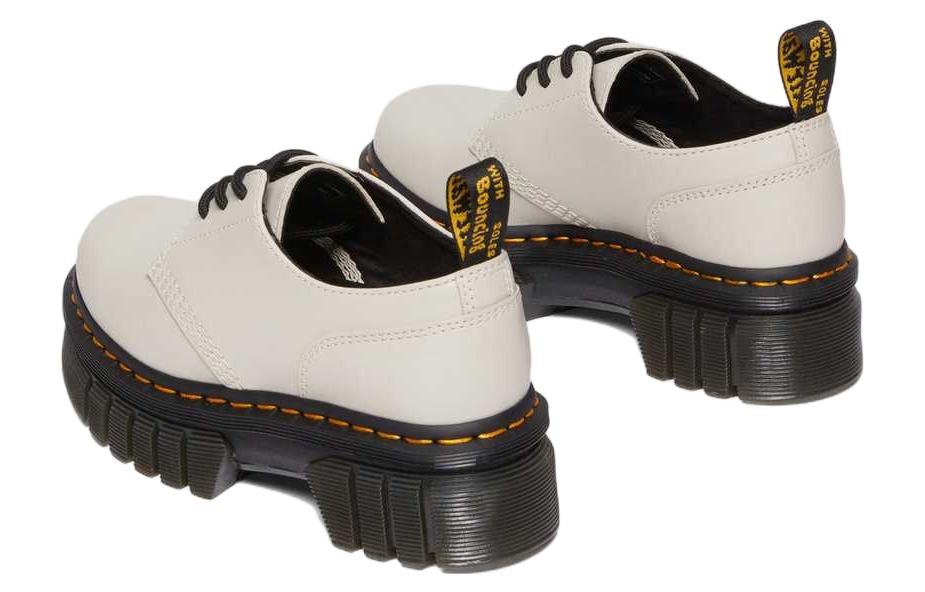 (WMNS) Dr. Martens Audrick Nappa Leather Platform Shoes 'Cobblestone Grey' 27147055
