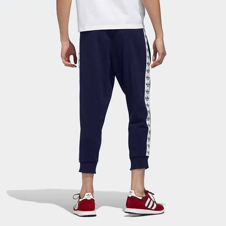 adidas originals Classic Logo Casual Sports Cropped Pants Navy Blue DX4229